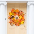 thumbnail image 2 of Holiday Decoration Garland Maple Leaf Red Berry Lotus Rattan Door Hanging Harvest Festival Decoration Props, 2 of 13