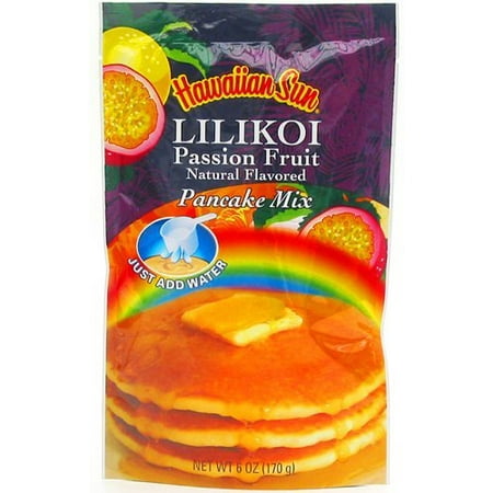 Hawaiian Sun Lilikoi Passion Fruit Pancake Mix 6-ounce (Pack of
