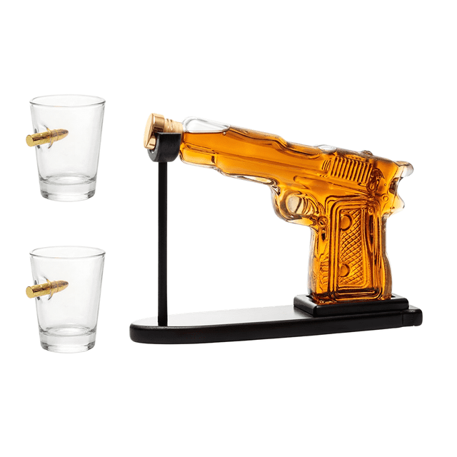 Decantador Signature Edition: Brent Revolver & Grenade Glasses