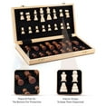 thumbnail image 5 of Wooden Chess Set - Handcrafted Chess Pieces - 15 Inch Chess Board - Foldable, Travel Friendly - Felt Bottom - 3 Inch King - Bonus Wooden Checkers Pieces, 5 of 9