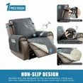 thumbnail image 5 of Waterproof Recliner Chair Covers Non- Reclining Cover for Recliner Chair Washable Chair Seat Slipcover with Pocket Sofa Slipcovers for Kids Pets.ï¼Beigeï¼, 5 of 8