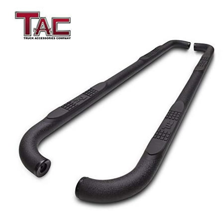 TAC Side Steps Running Boards Fit 2019 Dodge Ram 1500 Crew Cab (Excl. 2019 Ram 1500 Classic) Truck Pickup 3” Texture Black Side Bars Nerf
