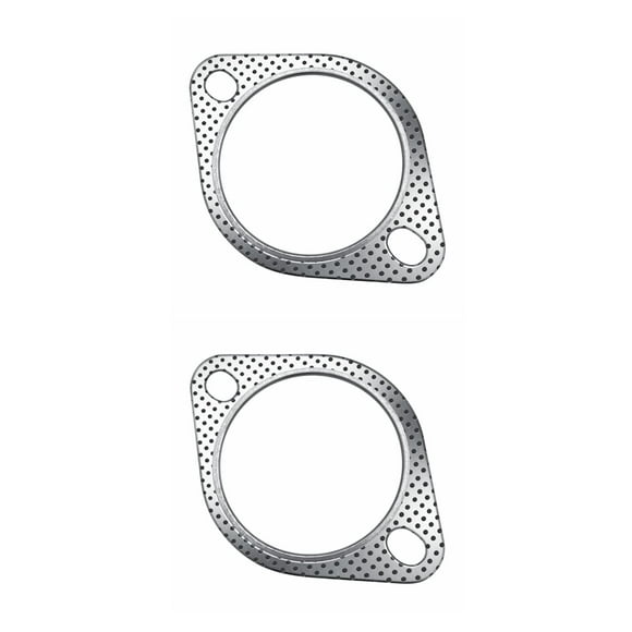 2 Pcs, 2 Joints de Bride d'Échappement, Joints de Plaque de sprint en graphite Rhombique à Deux Trous pour Tuyaux d'Échappement Automobiles, Joints d'Étanchéité Haute Température pour Silencieux