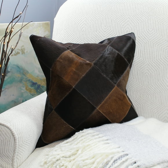 Natural Geo Coussin Géométrique en Diamant Noir/brun