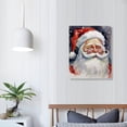 thumbnail image 3 of Face Canvas Wall Art Print, Jolly Old Saint Nick, Christmas Artwork,, 3 of 4