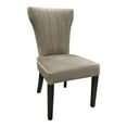 thumbnail image 2 of Moti Upholstery Clive 21" Modern Fabric/Solid Wood Side Chair in Quartz Gray, 2 of 6