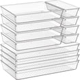thumbnail image 1 of Bandejas organizadoras de plástico Criusia Clear, paquete de 12, 1 of 8