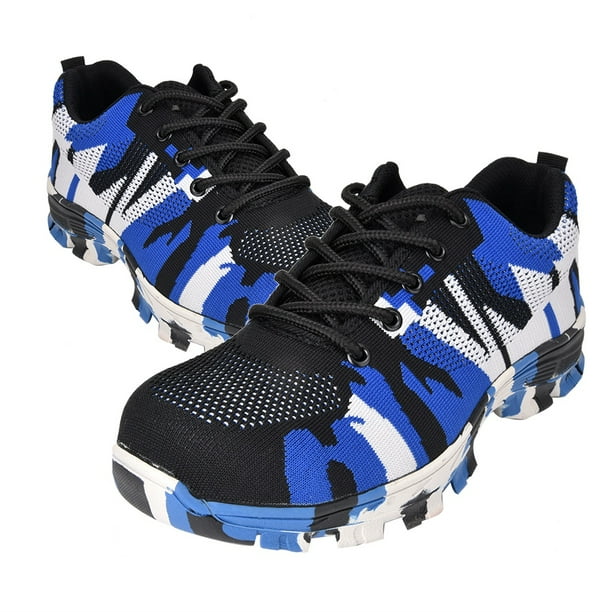 blue camo work shoes