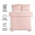 thumbnail image 5 of Mainstays Full/Queen Comforter Set, Super Soft & Embroidered, 3-Piece, Pink, 5 of 11