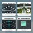 thumbnail image 6 of Alpha Joy 13' x 24' x 9.6' Heavy Duty Carport with Roll-up Sidewall & Ventilated Windows, Galvanized Steel Frame Outdoor Storage Shed Carport with Reflective Strip Design, Gray, 6 of 10