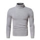 thumbnail image 1 of Camisa de cuello alto de poliéster para hombre, color liso, corte ajustado, manga larga, estilo informal/deportivo, tallas S-XXL, 1 of 5