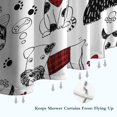 thumbnail image 6 of Scribble Dogs Shower Curtain 72"x72" ,Bathroom Decorative Shower Curtains Set with 12 Hooks,Modern Waterproof Washable Shower Curtain, 6 of 6