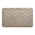 thumbnail image 2 of Bathroom Floor Mat | Thick Absorbent Non-Slip Bath Rug | Soft Golden Turtle Velvet Microfiber Shag | Quick Dry | Machine Washable | 15.7 x 23.6 in | Beige, Brown, Gray | 1 Pack, 2 of 7