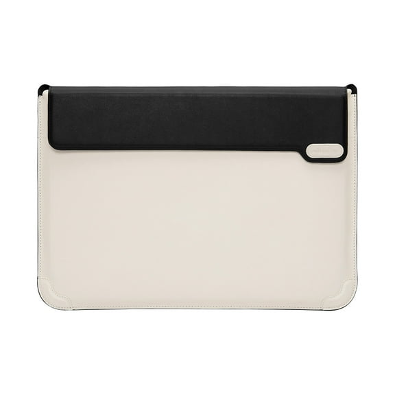 SIEYIO Laptop Sleeve with Folding Stand for 16.1" Laptop, Ergonomic Convertible Stand PU Leather, Zipper-Less Magnetic Design