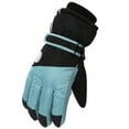 thumbnail image 7 of Jinhomg Winter Ski Gloves for Women Waterproof Cozy Fleece Lined Warm Gloves Cute Color Block Windproof Outdoor Hiking Cycling Gloves Winter Saving Blue Free Size, 7 of 7