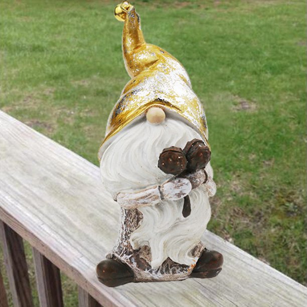 Travelwant Garden Gnomes Statue Outdoor Decor,Flocked Gnomes Garden