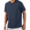 thumbnail image 6 of Men's Short Sleeve Henley T-Shirt with Contrast-Trim - 3 Pack, 6 of 6