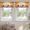 thumbnail image 2 of LALILO Kitchen Curtain Valance Halloween Kids Party Group Rod Pocket Window Curtain 52"x 18" Set of 2, 2 of 5