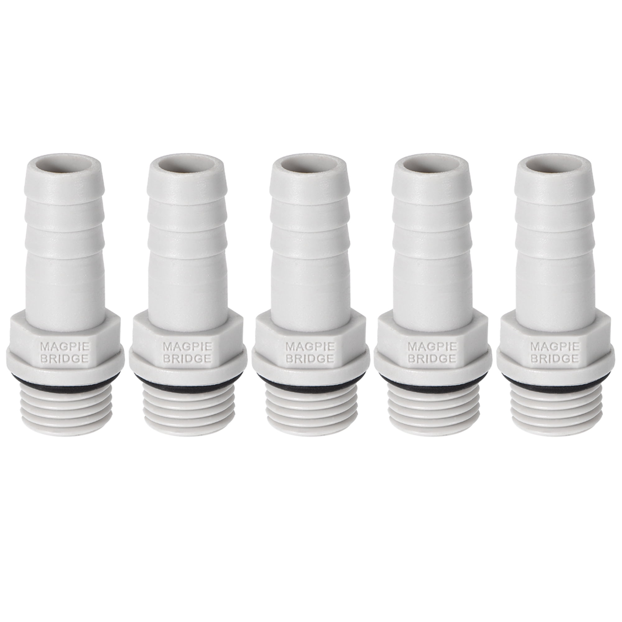 PVC Barb Hose Fittings Connector Adapter 10mm or 25/64" Barbed x 1/4" G