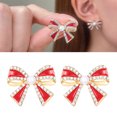 thumbnail image 2 of Fogun Christmas Colorful Bowknot Earrings for Women Fashion Jewelry Bows Ear Studs Wedding Accessories Earwear for Parties, 2 of 2