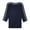 Intrepid Blue, variant on Womens Athletic Trim Pullover Blouse, Blue, Plus Size, 0X