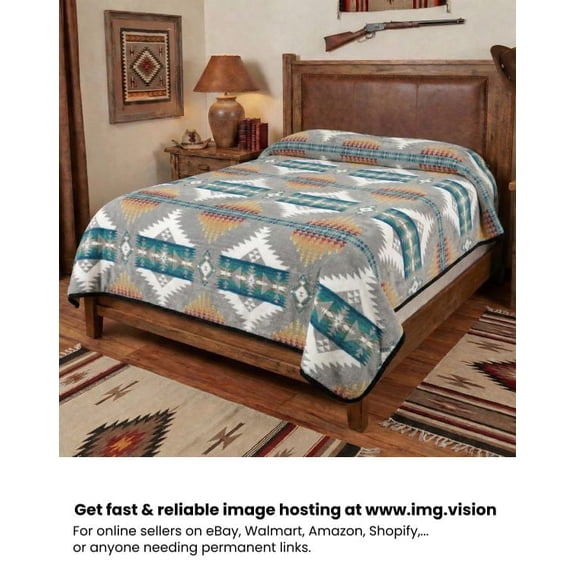 Queen Size 2ply Flannel Blanket, Grey