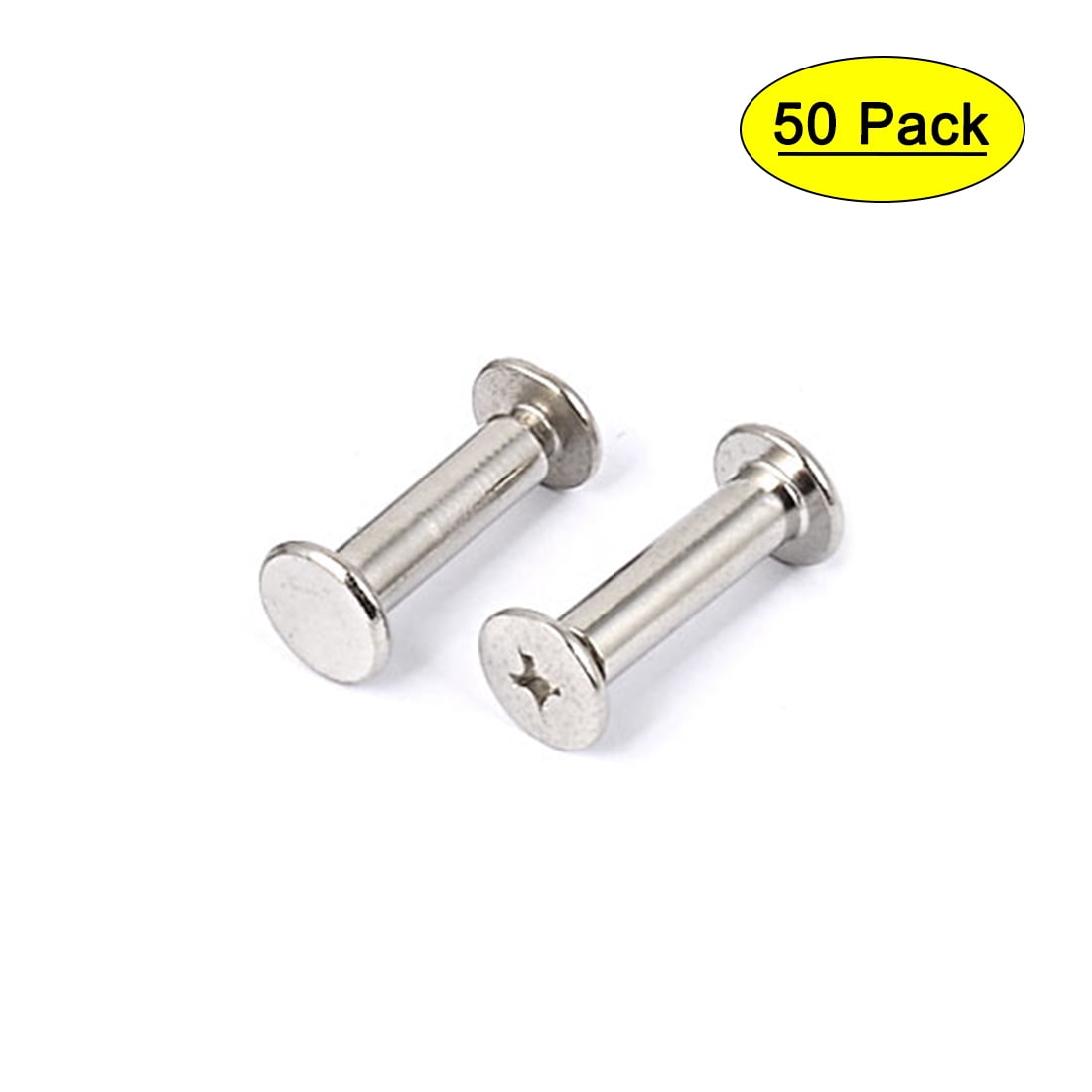 Uxcell 5x18mm Album Book Nickel Plated Binding Screws Posts Docking