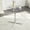 Silver, variant on Round Bar Table, 36" Glass Counter Height Table, 36.2" Height Pub Table, Silver Metal Frame, Cocktail Table for Small Space, Cafe