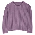 thumbnail image 4 of MeetoTime Blouses à Manches Longues pour Enfants Col Rond Décontracté Couleur Unie Printemps Automne Pull pour Filles, 4 of 6