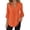 Orange, variant on Women Solid Casual Button V Neck Pocket Long Sleeve T Shirt Top