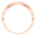 thumbnail image 5 of 0.36 ctw Wedding Band for Women - 18K Rose Gold Natural Morganite Stackable Eternity Ring, 5 of 6