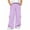 Purple, variant on CPNG Girls Casual Sweatpants Teen Girls Straight Wide Leg Loose Pants Side Bow Decoration Elastic High Waist Trousers(Navy,6-7 Years)