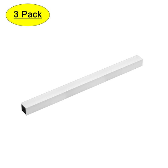 Unique Bargains 6063 Aluminum Square Tube 20mmx20mmx0.8mm Wall Thickness 300mm Length Seamless Straight Tubing 3 Pcs