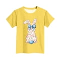 thumbnail image 4 of Wo-Fusoul T-Shirt de Pâques pour Enfants, Haut Décontracté à Manches Courtes et Col Rond, Tee-Shirt Graphique Imprimé pour Garçons et Filles de 3 à 15 Ans, Chemise Polyvalente pour le Printemps et les Fêtes, 4 of 5