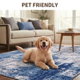 thumbnail image 4 of KoshiMe Area Rug 6'x9', Washable Non-Slip Modern Neutral Abstract Rugs for Living Room, Soft Stain Resistant Low Pile Carpet for Dining Room Office, Grey Blue, 4 of 10