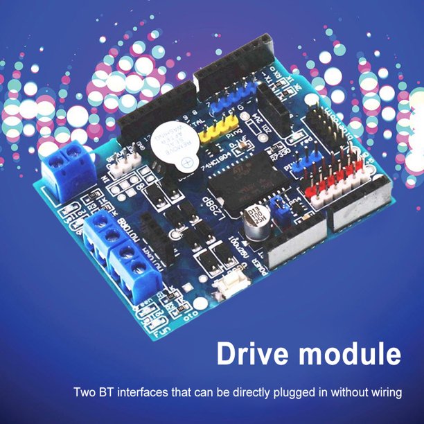 Placa de expansión del controlador del módulo de accionamiento del motor de CC del escudo del motor L298P Ndcxsfigh Para estrenar
