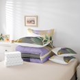 thumbnail image 5 of Manfei Beige Purple Gold Minimalist Twin Bedding Sets 7pcs, Contemporary Geometric Bedding Comforter Set, Leaves Sun Print Sheet Sets, Breathable Home Decor, 5 of 7