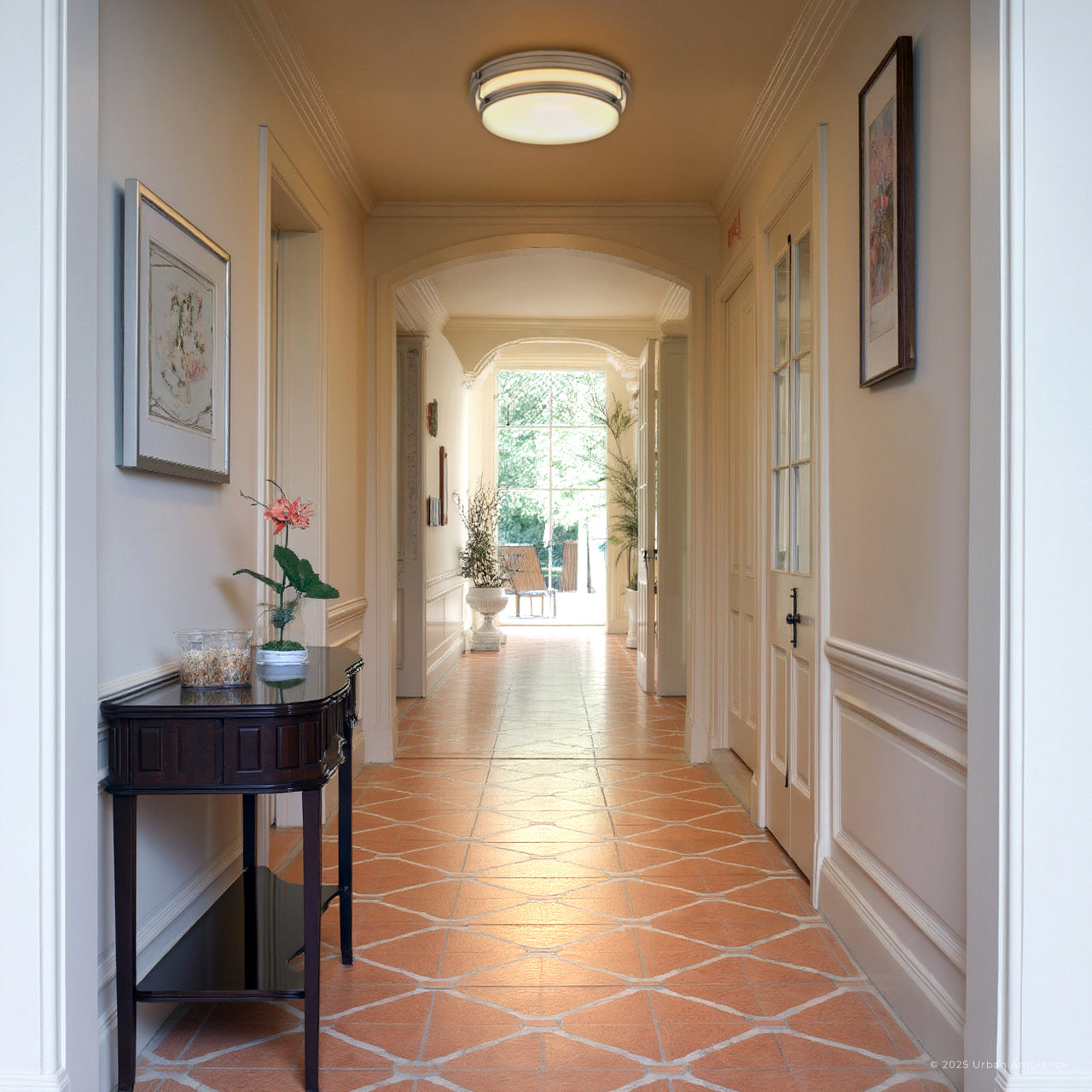 Luxury Contemporary Ceiling Light, Antique Nickel, UQL6374