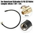 thumbnail image 3 of Adaptador de manguera de bomba de aire para inflador de neumáticos de 20 pulgadas, extensión con bloqueo, conexión de tubo de portabrocas para válvula estándar americana con válvula de liberación de aire para coche, bicicleta de montaña, motocicleta Unique Bargains mandriles de llantas, 3 of 7