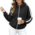 thumbnail image 5 of Fewfanhot Womens Sweatshirt Casual Full-Zip Hoodie Lightweight Long Sleeve Sweatshirt Casual Jacket with Pocket, 5 of 9
