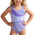 thumbnail image 2 of CAIXIA Girls One Piece Swimsuit Drawstring Bottoms Bathing Suit Cute Printed Crossback Modest Ruched Girls Swimsuit Size 7 Stretchy Girl Swimwear Swim Suit,9-10 Years, 2 of 6