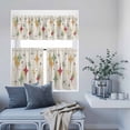 thumbnail image 6 of 3 Piece Kitchen Curtains and Valances Set Colorful Diamond Cafe Curtains 36 Inch Length Modern Geometric Middle Century Beige Retro Valance & Tier Curtain for Living Room Bedroom 54"x18"+27"x36"*2, 6 of 6