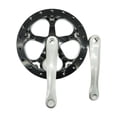 thumbnail image 1 of Colaxi Bike Crank Arm Set Crankset Single Speed Crankset High Strength Single Chainring Square Taper for Folding Bike Riding Black and, 1 of 8