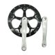 thumbnail image 1 of Juego de bielas para bicicleta, 52 dientes, 170 mm, aleación de aluminio, universal Negro y Plata, 1 of 9