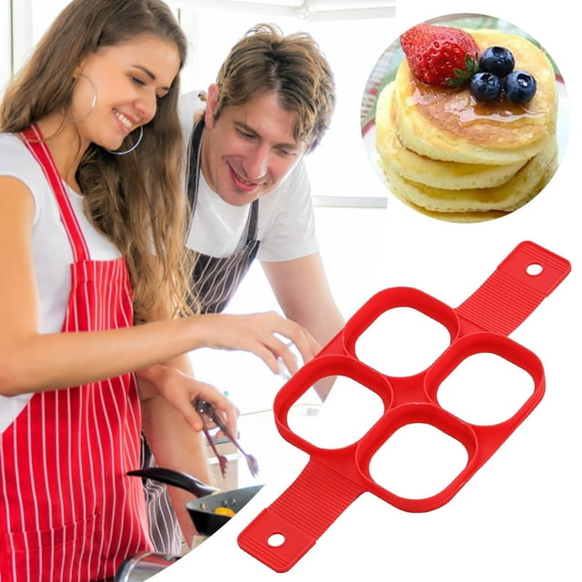 CHUANK Ring Nonstick Silicone Round Rings Pancake Molds Reusable Silicone Non Stick Pancake Maker Ring Maker