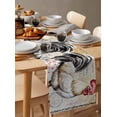 thumbnail image 6 of White Vintage Rooster Table Runner 36 Inches, Watercolor Pastoral Animals Bed Runner Dresser Scarves Tabletop for Indoor Outdoor Parties/Ceremony/Banquet, 13"x 36", 6 of 8