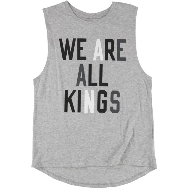 CAMP DAVID Mens We Are All Kings Tank Top heathergray L