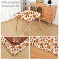 thumbnail image 2 of Thanksgiving Pumpkins Fitted Tablecloth with Elastic for 34x34 inch Square Folding Tables Washable Stretchy Spandex Card Table Covers Cloth Fabric Table Cloths Not Vinyl, 2 of 4