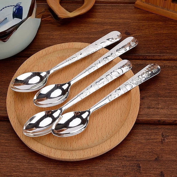 Wollet 999 Sterling Silver Spoon,25g, 14*2.6cm, Baby Full Moon