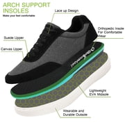 OrthoComfoot Mens Plantar Fasciitis Shoes, Achilles Tendonitis Shoes for Men, Arch Support Fashion Sneaker with Lace Up Design, Ergonomic Shoes for Heel and Foot Pain Relief